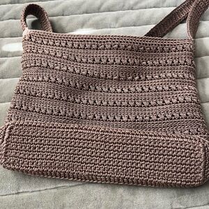 The Sak Brown Crochet Shoulder Bag